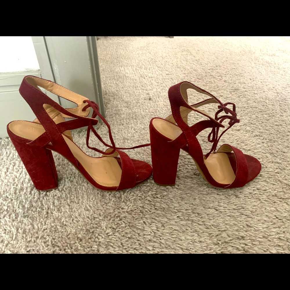 Burgundy Charlotte Russe Heels size US 6
